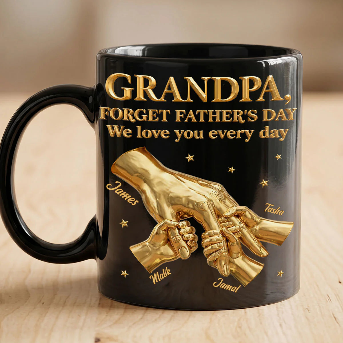 Custom Grandpa Holding Hands Mug personalization view for Grandpa