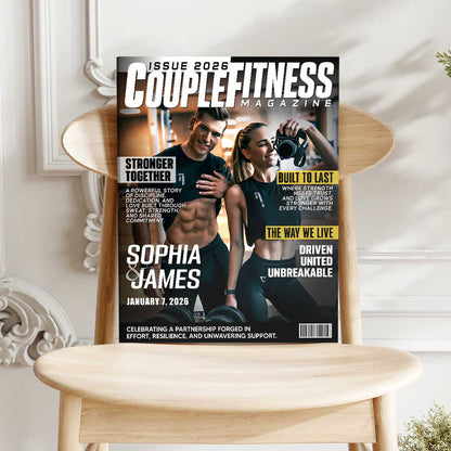 Canvas / Poster material and size view - Custom Gym Couple Canvas