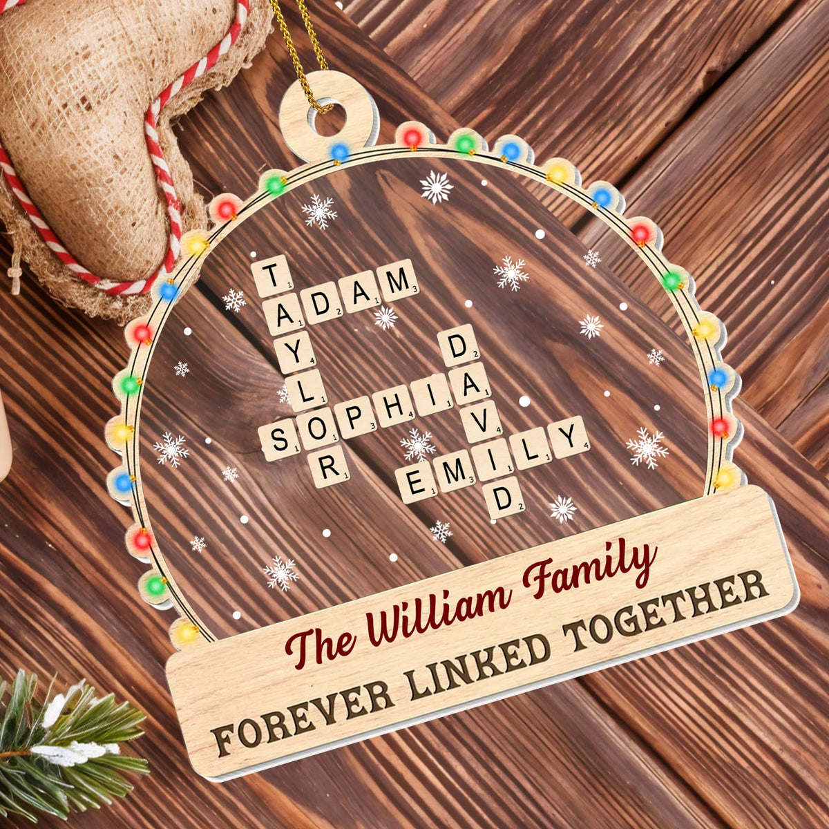 Forever Linked Together, Colorful Lights And Snowflakes