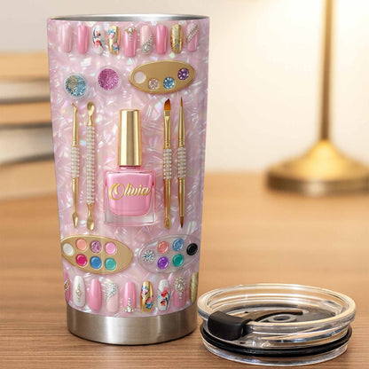 Custom Nail Tech Tumbler for Best Friends with personalized design details for meaningful gifting image 7