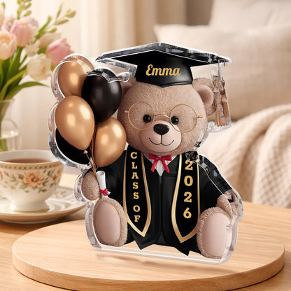 Personalized Graduation Acrylic Plaque personalization view for Son/Grandson
