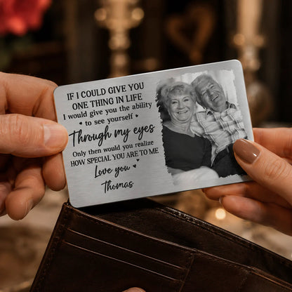 Personalized Wallet Card personalization view for Husband