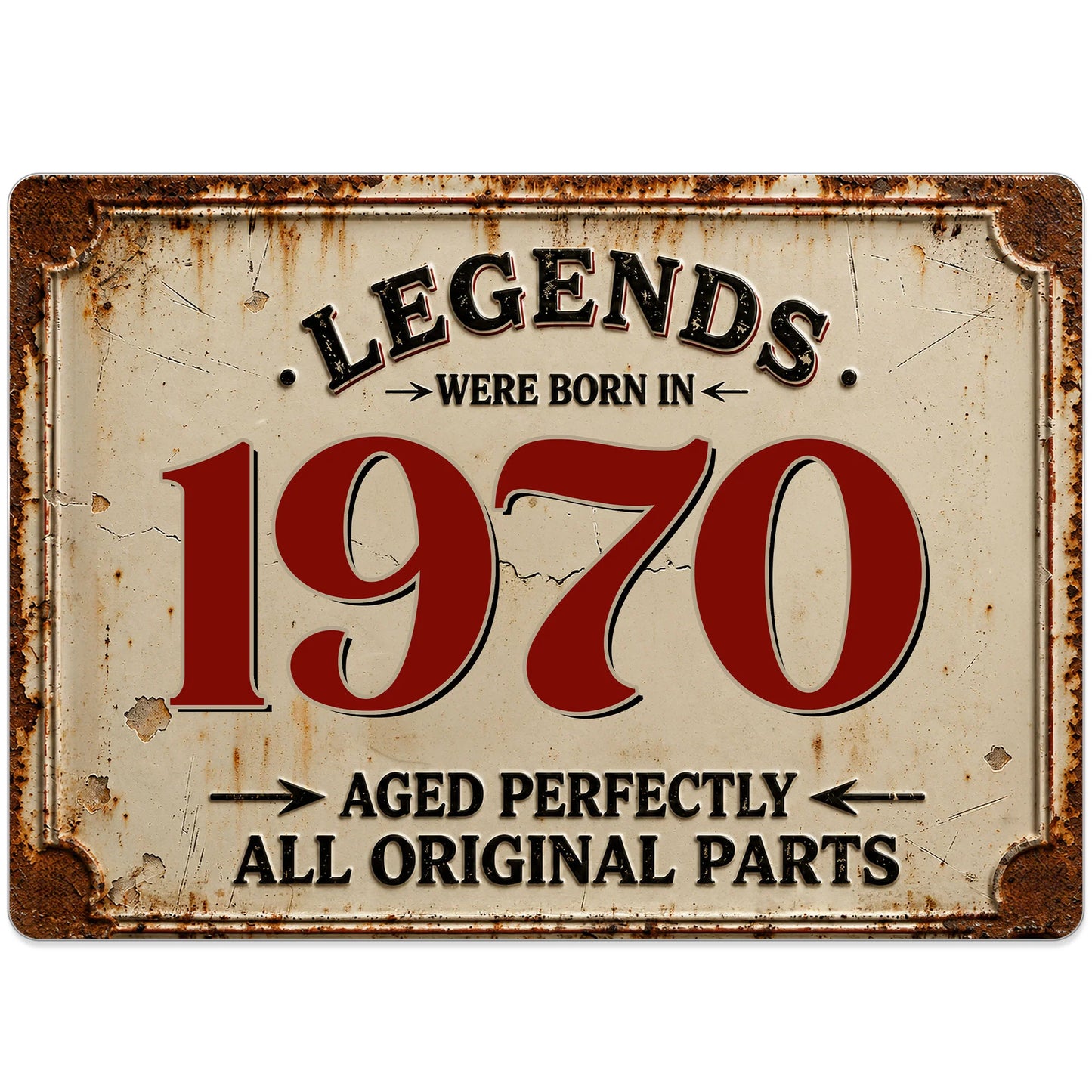 Custom Born In Legends Metal Sign for Dad with personalized design details for meaningful gifting image 10