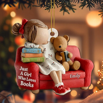 Just A Girl Who Loves Books, Girl With Teddy Bear