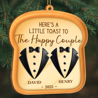 A Little Toast To The Happy Couple, Wedding Dress And Tuxedo