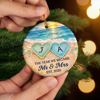 Custom First Christmas Ceramic Ornament - Personalized Anniversary Christmas Wedding Gifts For Husband And Wife, Him And Her - Making Our First Memories eb2dee06-9e3e-445c-a485-47940aae205e-banner-5.jpeg
