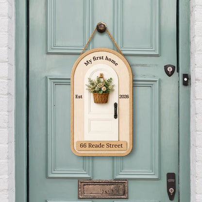 Personalized New Home Wood Sign personalization view for Couples