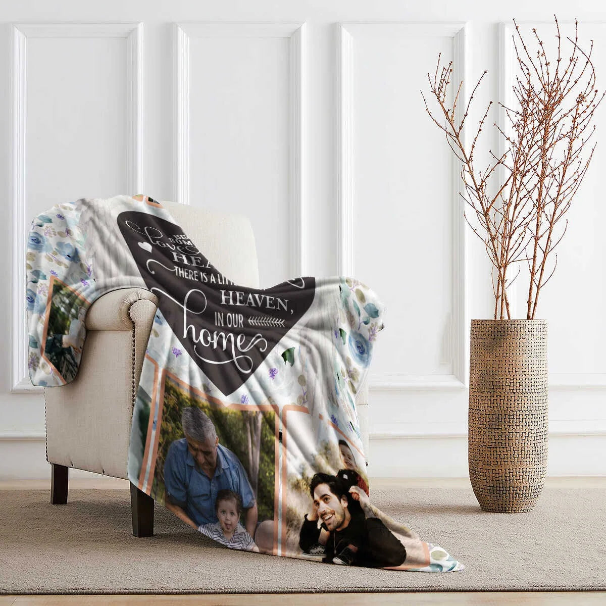 Because Someone We Love Is in Heaven - Personalized Memorial Blanket for Grieving Family