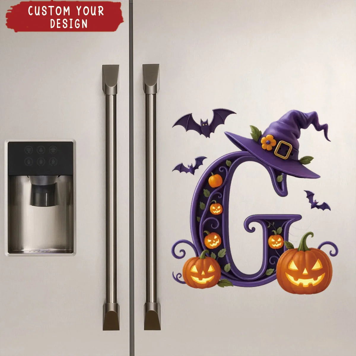 Witchy Monogram Personalized Halloween Letter Decal - Custom Fall Decor for Besties & Family