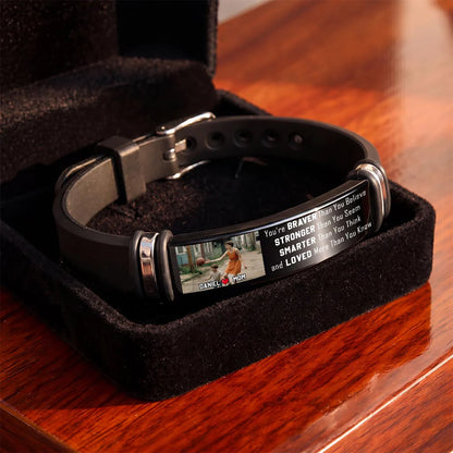 Custom Photo Bracelet For Son for Son/Grandson with personalized design details for meaningful gifting image 7