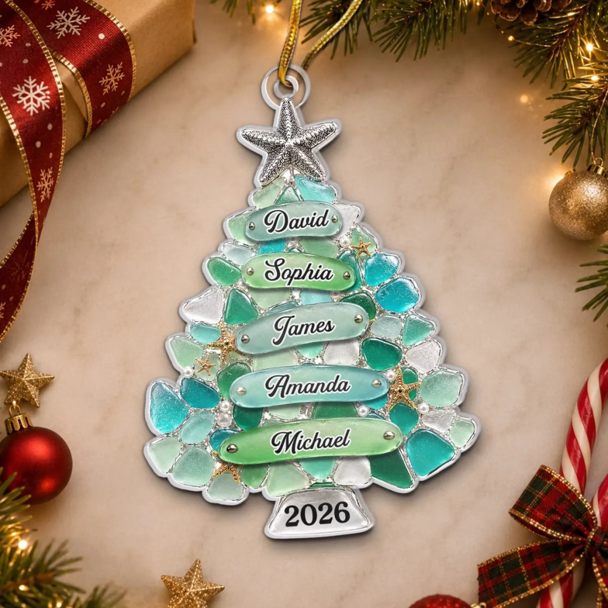 Custom Sea Glass Acrylic Ornament - Personalized Christmas Birthday Gifts For Mom, Dad, Brother, Sister - Home Filled With Cheer d6c0004a-96ca-49e5-886f-06dd4c3e49dd-banner-5.jpeg