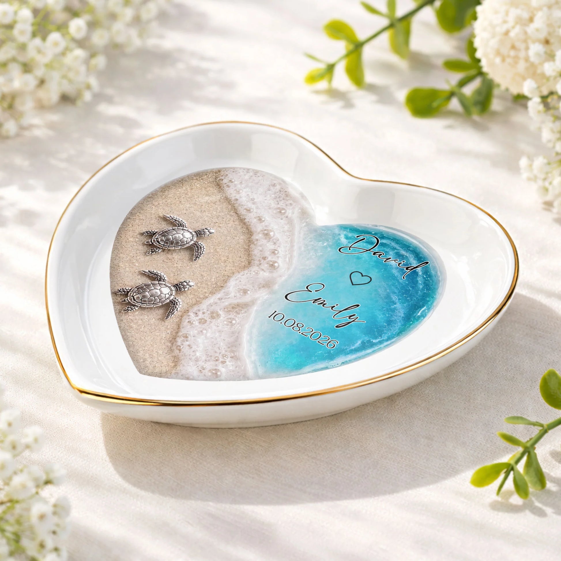 Personalized Jewelry Dish for Wife with personalized design details for meaningful gifting image 7