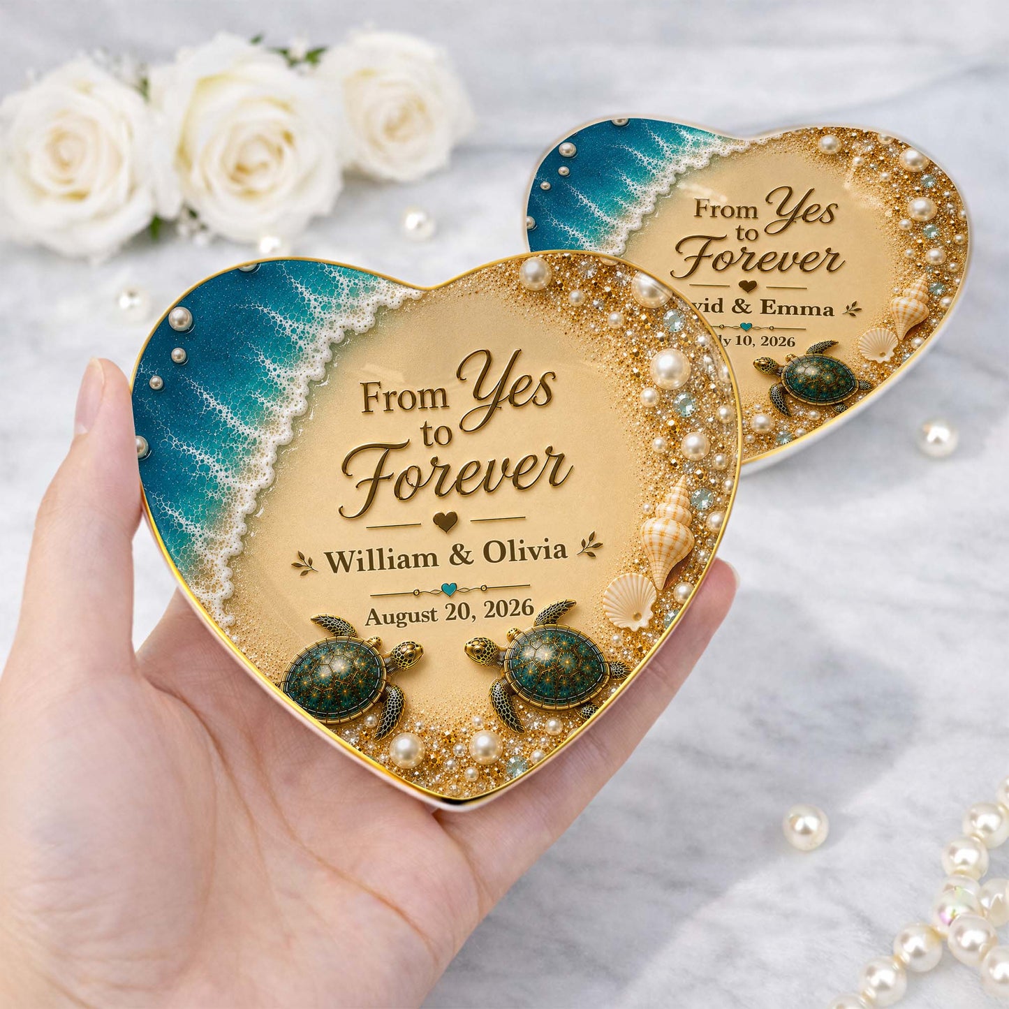 Personalized Jewelry Dish for Wife with personalized design details for meaningful gifting image 9