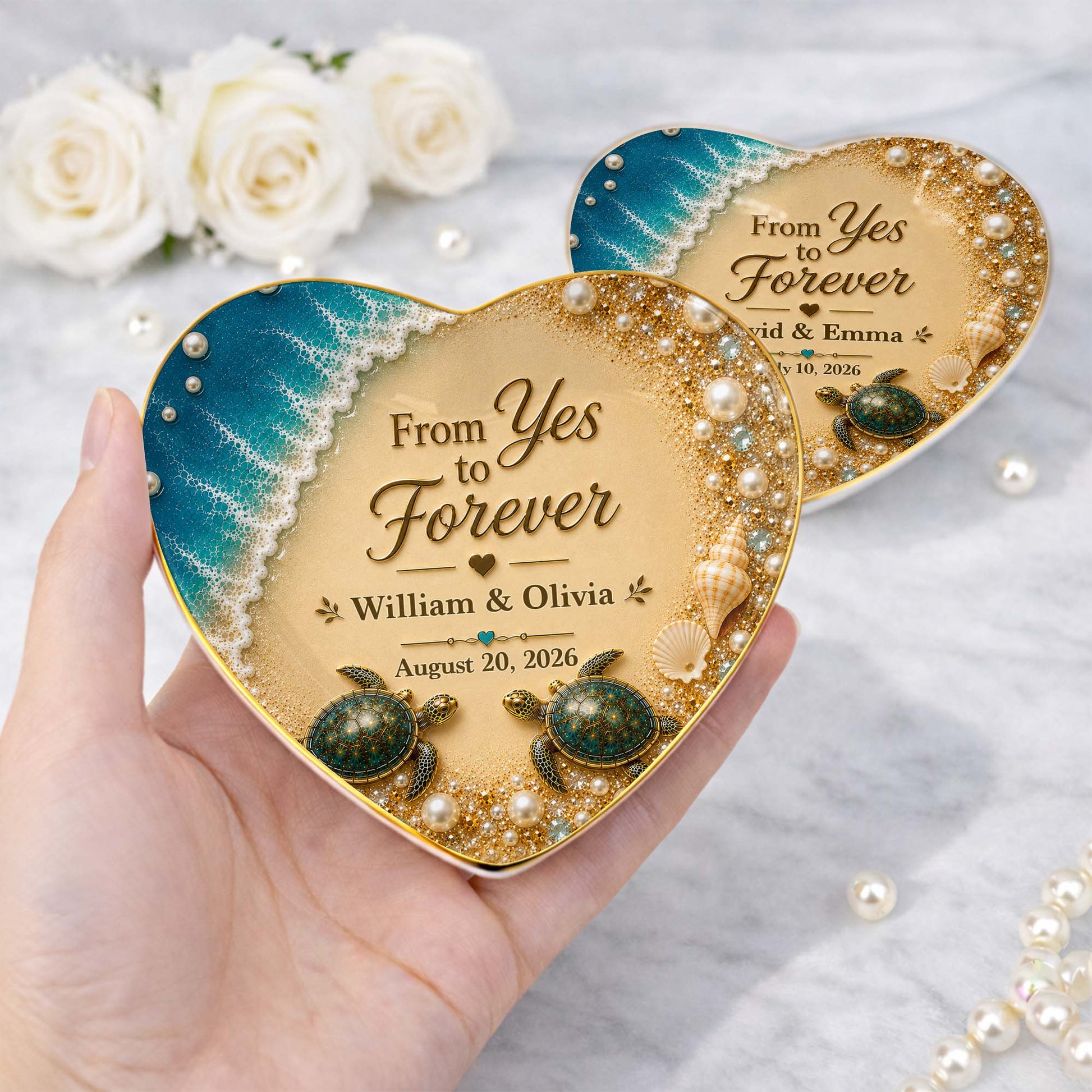 Personalized Jewelry Dish for Wife with personalized design details for meaningful gifting image 9