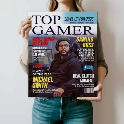 Canvas / Poster material and size view - Personalized Gamer Gift