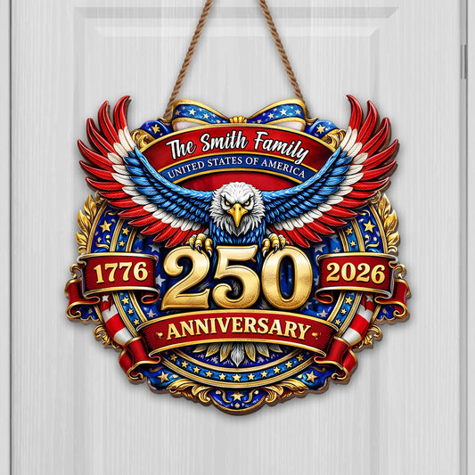 Personalized Usa 250Th Anniversary Wood Sign for Dad with personalized design details for meaningful gifting