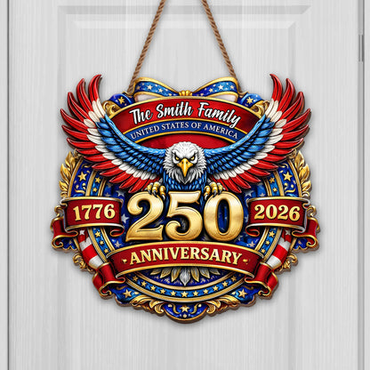 Personalized Usa 250Th Anniversary Wood Sign for Dad with personalized design details for meaningful gifting