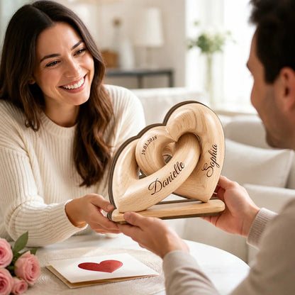Custom Couple Wooden Plaque personalization view for Couples