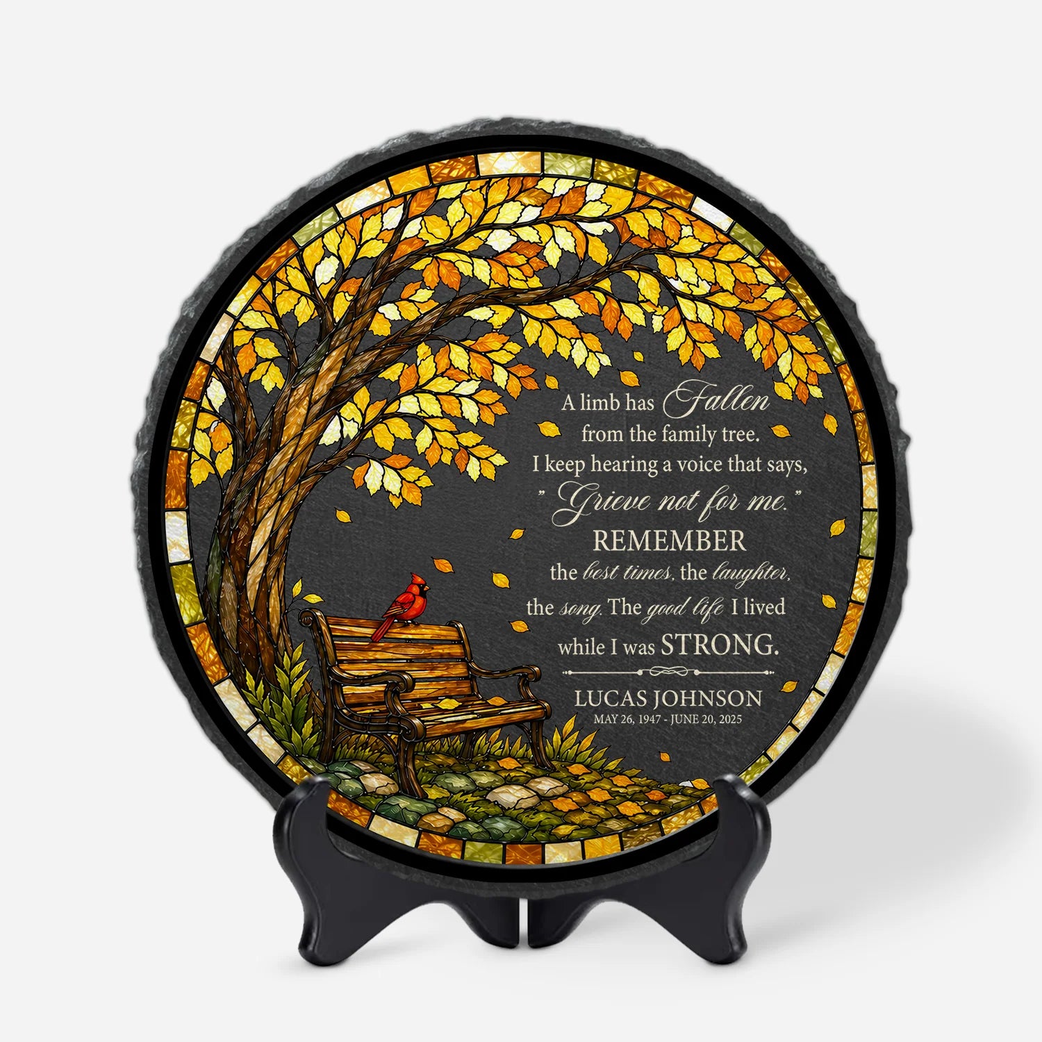 A Limb Has Fallen From The Family Tree - Personalized Memorial Garden Stone Keepsake
