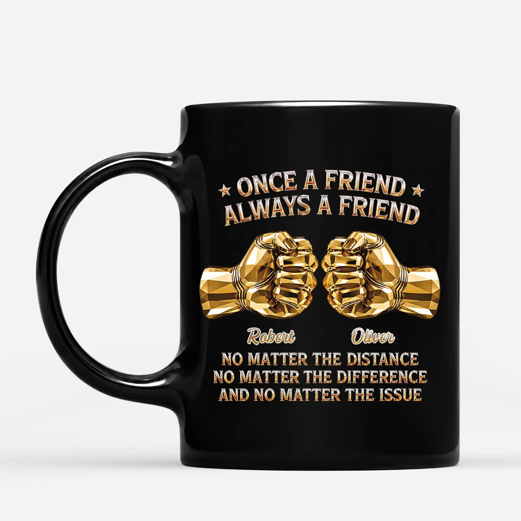 "Once A Brother Always A Brother" Personalized Mug - Long Distance Brotherhood Gift for Best Friends