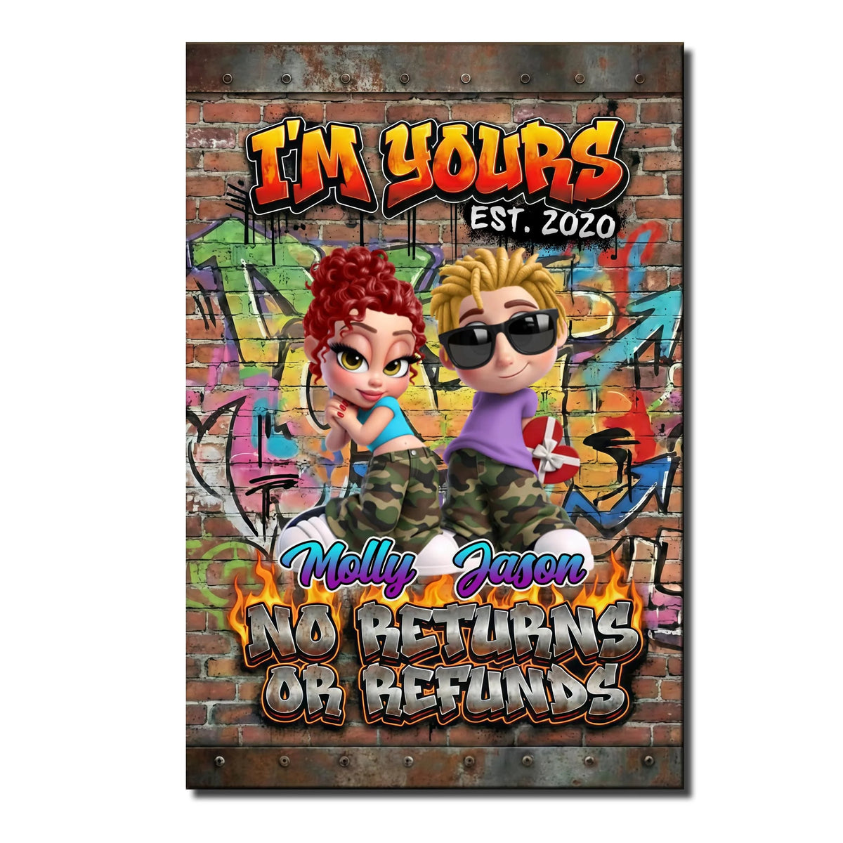 I'm Yours, No Returns Or Refunds, Graffiti Design