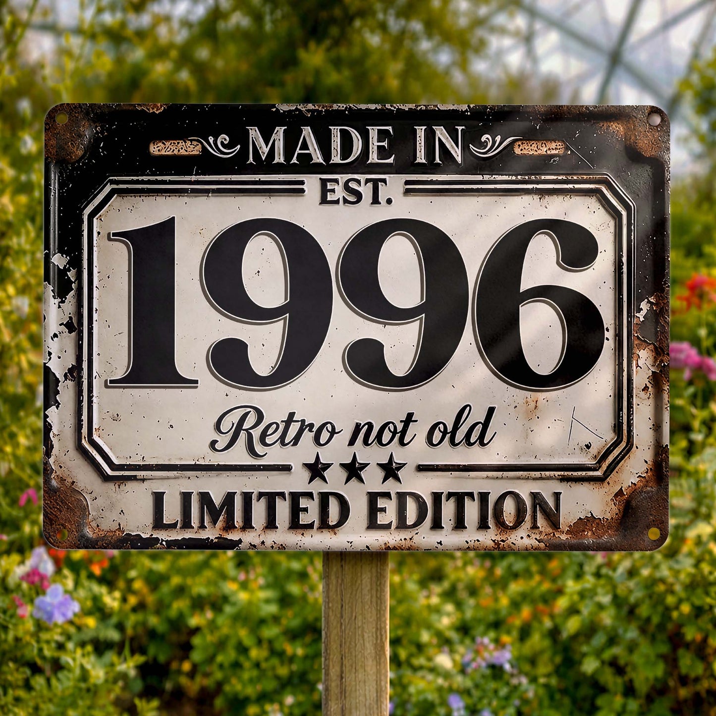 Custom Retro Not Old Metal Sign for Coworker / Boss with personalized design details for meaningful gifting image 7