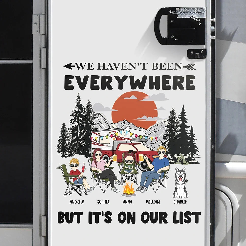 Camping, Campsite - But It's On Our List Camping Couples - Personalized Camping Decal, Decor Decal