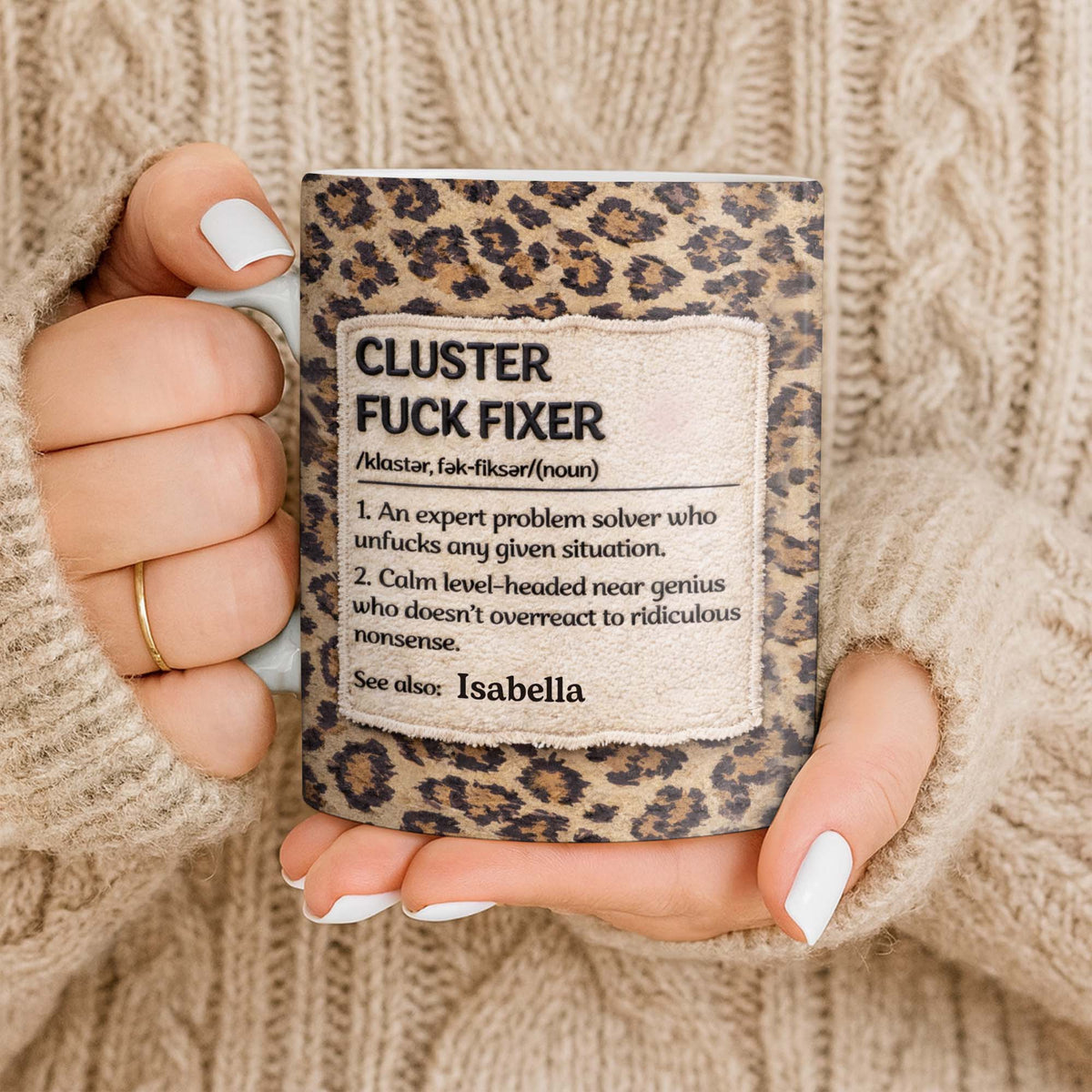 Cluster F❤️ck Fixer Leopard Print Mug