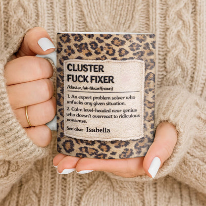 Cluster F❤️ck Fixer Leopard Print Mug