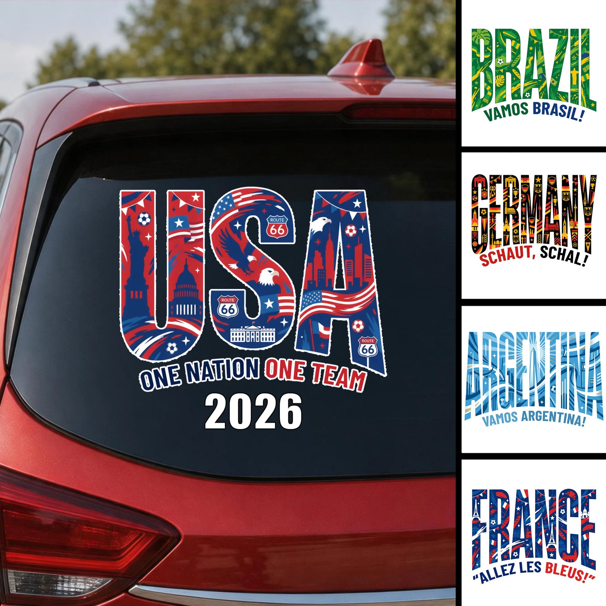 Custom 2026 World Soccer Car Sticker for Yourself with personalized design details for meaningful gifting
