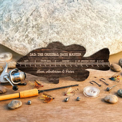 Custom Fishing Ruler Sign personalization view for Dad