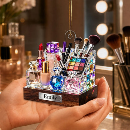 Personalized Cosmetic Display Box Ornament for Best Friends with personalized design details for meaningful gifting image 6
