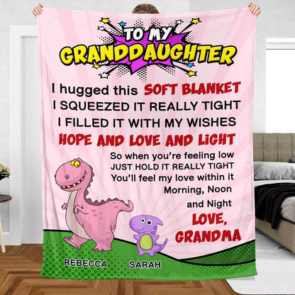Personalized Grandson Blanket for Daughter/Granddaughter with personalized design details for meaningful gifting image 6