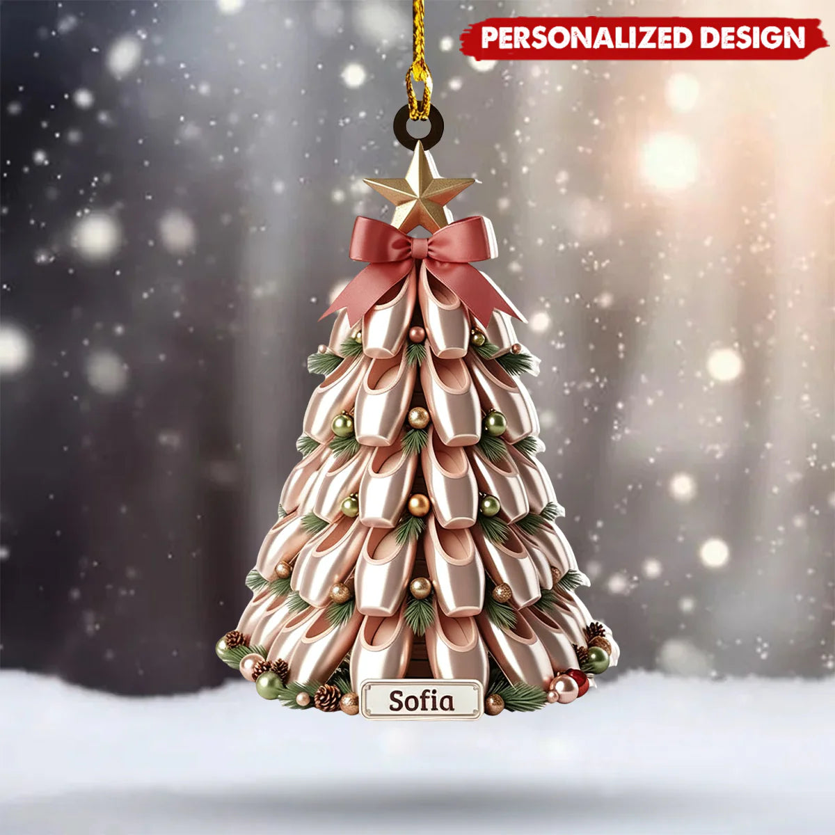 Personalized Ballet Ornament personalization view for Daughter/Granddaughter