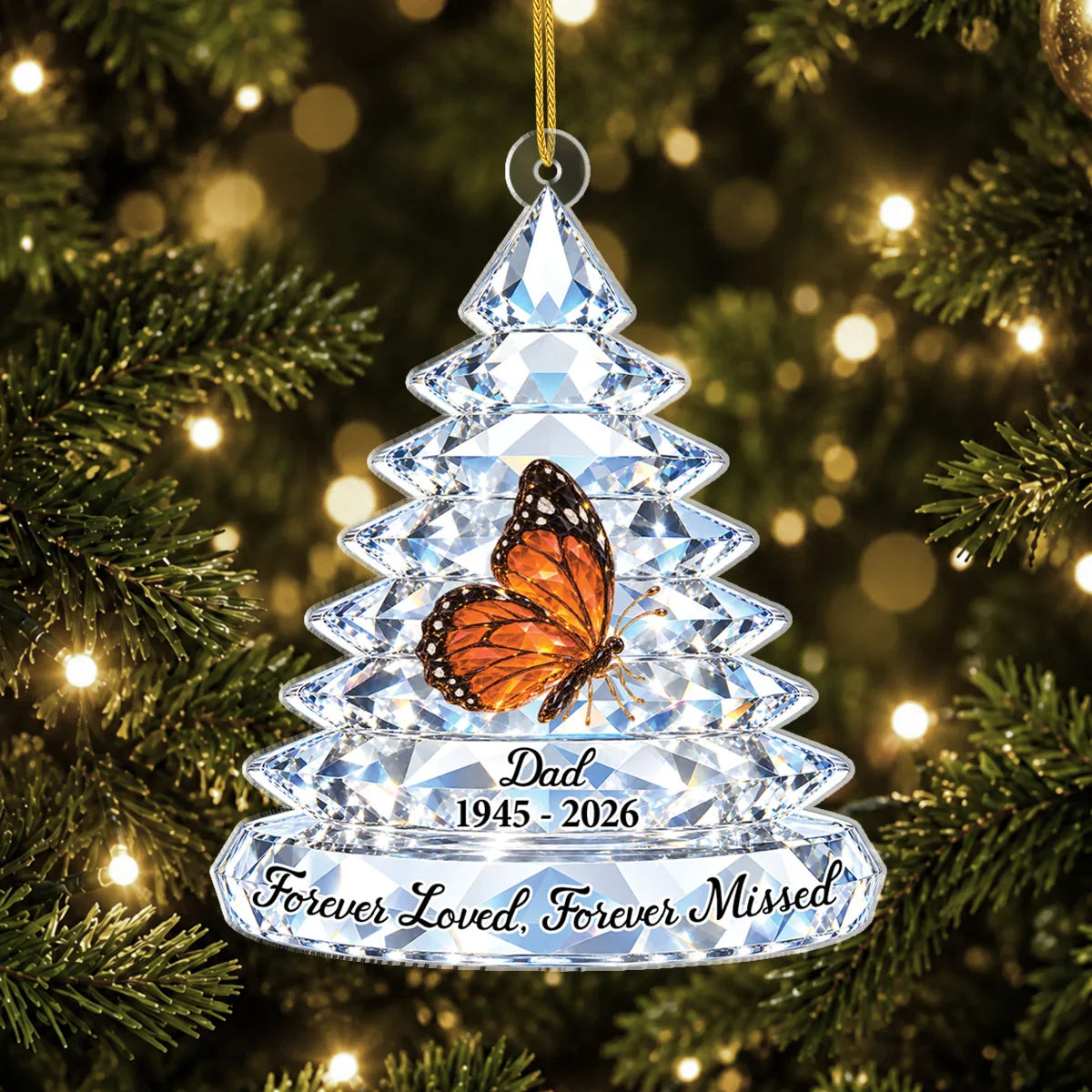We're Always With You Personalized Cardinal Acrylic Ornament - Christmas Memorial Gift for Mom Dad