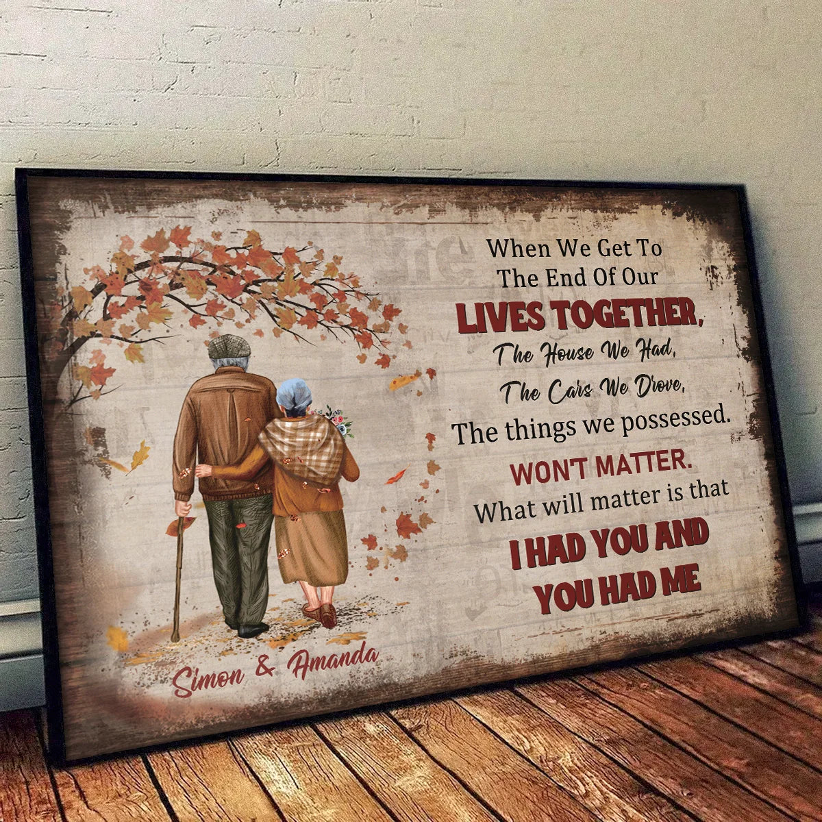 When We Get To The End Of Our Lives - Personalized Couple Canvas / Poster Art for Wife & Husband