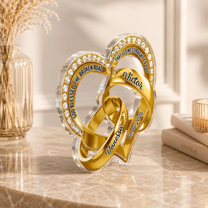 Plaque material and size view - Custom Couple Anniversary Plaque