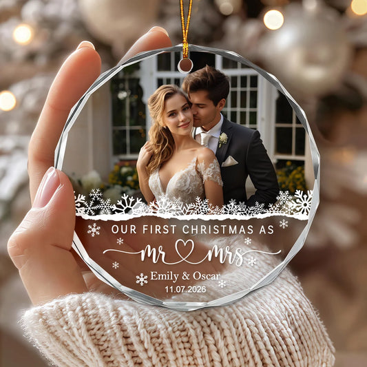 First Christmas Married Ornament personalization view for Couples