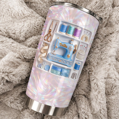 Personalized Sewing Tumbler 20Oz for Mom with personalized design details for meaningful gifting image 8