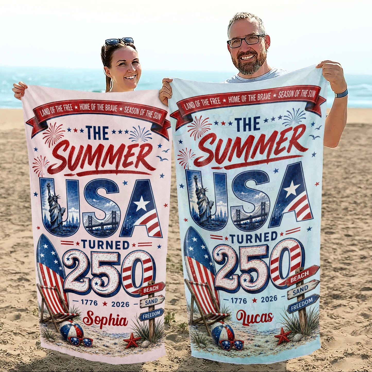 Personalized Beach Towel personalization view for Family