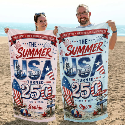 Personalized Beach Towel personalization view for Family