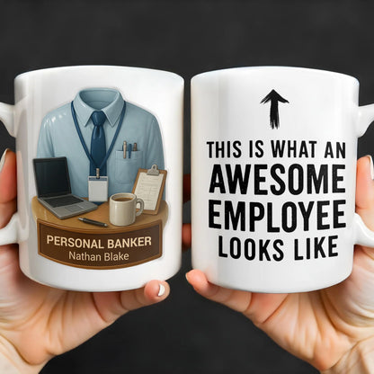 Custom Employee Appreciation Mug for Colleagues with personalized design details for meaningful gifting
