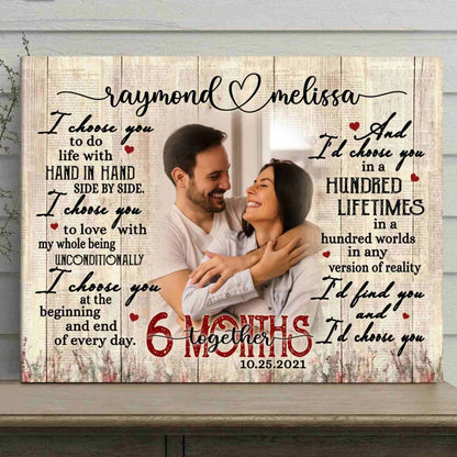 Custom 6 Month Anniversary Gift for Boyfriend with personalized design details for meaningful gifting