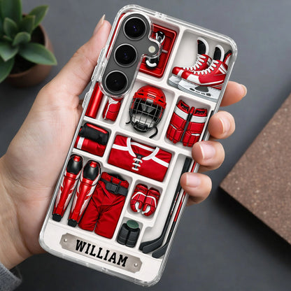Personalized Hockey Phone Case for Son/Grandson with personalized design details for meaningful gifting image 8