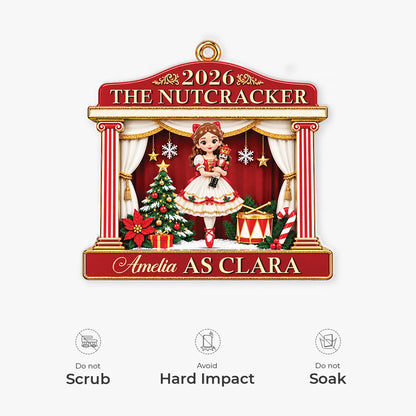 The Nutcracker Custom Name Acrylic Ornament - Personalized Christmas Keepsake Gift for Kids