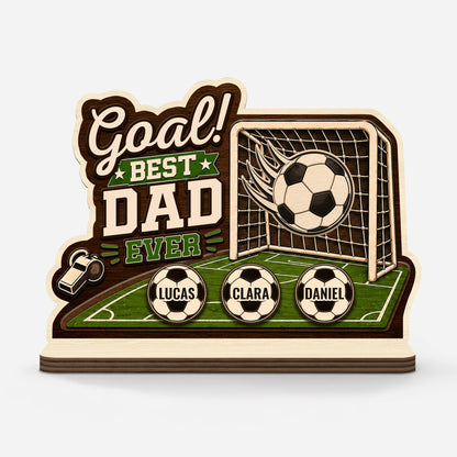 Custom Soccer Dad Wooden Plaque for Dad with personalized design details for meaningful gifting
