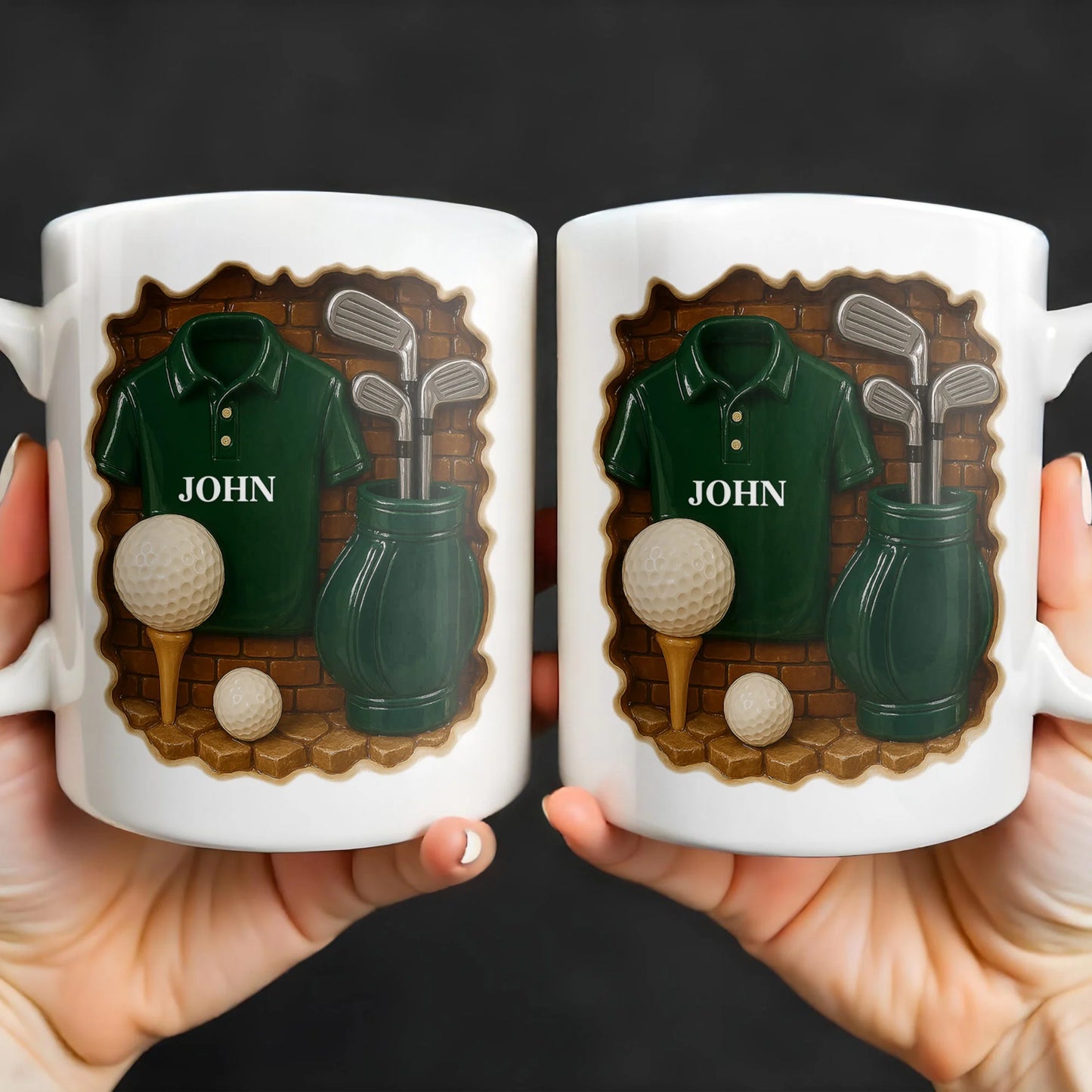 Personalized Golf Coffee Mug personalization view for Dad