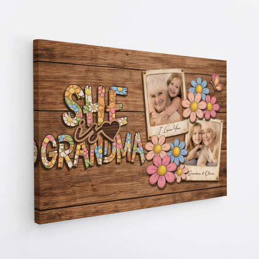 She Is Mom Personalized Canvas / Poster - Custom Photo Keepsake Gift