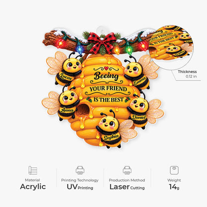 Beeing Your Friend Is The Best Personalized Acrylic Ornament - Christmas Keepsake for Best Friends