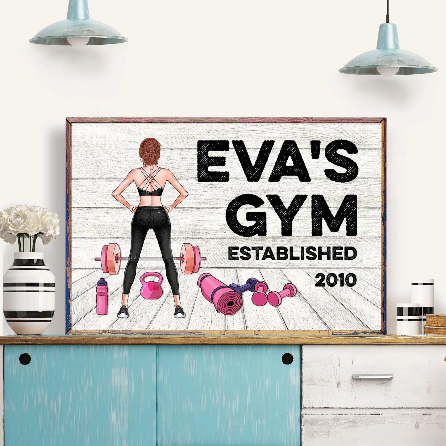 Gym Room Sign, Fitness Custom Poster/Canvas, Gift For Fitness Lovers-PRINTS10